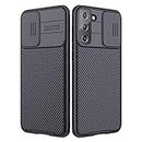 Nillkin Case for Samsung Galaxy S21 S 21 (6.2" Inch) CamShield Pro Slider Camera Close & Open Double Layered Protection TPU + PC Black Color