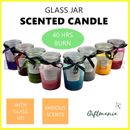 40 Hours Scented Candle in Glass Jar With Lid Cup Candles Weddings Gift Home Déc