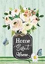 Texupday Home Sweet Home Mason Jar Flowers Decoration Double Sided Spring Garden Flag Outdoor Yard Flag 12" x 18"