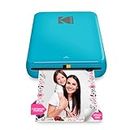 KODAK Step Color Instant Photo Printer with Bluetooth/NFC, Zink Technology & KODAK App for iOS & Android (Blue) Prints 2x3” Sticky-Back Photos.