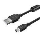 Haoyou (2-Pack) Replacement Canon Mini USB Data Transfer Cable (with Anti-Interference Magnetic Ring) Compatible with Canon PowerShot/EOS/Rebel T7/DSLR/ELPH Cameras and Vixia Camcorders (IFC-400 PCU)