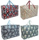 Extra Large Jumbo Reusable Strong Laundry Shopping Bags with Zip, Storage Bag
