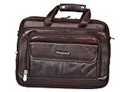 Hidekin Bag Jack -Avior Handcrafted Leather Laptop Bag for Perfect complement (Brown, 16.5 in)