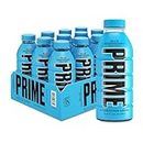 Bebida Prime Blue Raspberry - 12 x 500 ml - Prime Frambuesa - PRIME Hidration Bebida - Pack 12 Unid. Bebida Hidratante sin Cafeina.