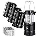 Etekcity Lantern Camping Lantern 4 Pack , Battery Powered Lights for Power Outages, Home Emergency, Hiking, Hurricane, Batteries Included