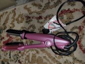 InStyler IS1001.1-1 Rotating Iron Hot Curling Straightener Hair Brush  pink used