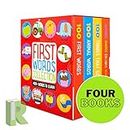 First Words Collection 4 Children Baby Kids Books Box Set (100 Animal Words, 100 Things That Go, 100 First Words, Alphabet Shapes Colours Numbers)