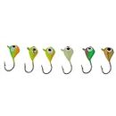 LOOM TREE® 6Pcs Winter Ice Fishing Jigs Lure with Single Hook 15Mm/1.1G Fast Sinking for Bass Pike Trout Walleye | Fishing | Baits, Lures & Flies | Jigs