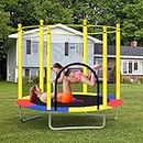First Play Heavy Duty 55 inch Trampoline for Kids Indoor or Outdoor with Net Enclosure & More Stable U-Shape Legs | Powerful Weight Bearing Capacity 130KG | Jumping Toy for Kids| Gift for Kids