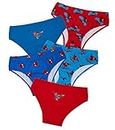 Marvel Boys Pants 5 Pack Cotton Briefs Avengers Spiderman Superhero Teenagers Toddlers Boys Underwear Soft Breathable Hulk Iron Man Captain America Underpants (Blue/Red, 3-4 Years)