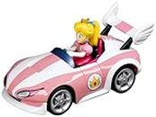 Carrera Pull & Speed 15818408 Official Licensed Kids Mario Kart Toy Car Pull Back Vehicle for Ages 3 and Up - Wild Wing Peach