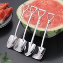 4pcs Spoons, Stainless Steel Shovel Spoon, Household Kitchen Supplies Outdoor Cooking Tools & Accessories