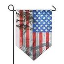 MONTOJ Veteran US Home Sweet Home Garden Flag Verticale Double Face Yard Outdoor Decorativo, Poliestere, 1, 28x40in