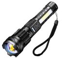 LED Flashlight Rechargeable Torchlight Military Grade Bright Lamp Flood Outdoor