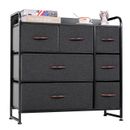 Bedroom Dresser with 7 Drawers, 3-Tier Chest of Drawers for Organizing