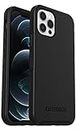 OtterBox iPhone 12 & iPhone 12 Pro Symmetry Series Case - Black, Ultra-Sleek, Wireless Charging Compatible, Raised Edges Protect Camera & Screen