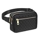 Fanny Packs for Women,Fashionable Crossbody Belt Bags Waist Pack for Teen Girls,Bum Hip Bag for Travel Hiking Cycling Running,Easy Carry Any Phone,Wallet, Black, One Size, Fashion