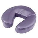 Kalolary Massage Face Cradle Cushion for Massage Tables, Universal Crescent Headrest Face Rest Neck Head Cushion Pillow for Massage Chairs Spa bed（Purple）