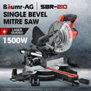 BAUMR-AG 210mm Sliding Compound Mitre Saw Drop 8" Single Bevel Miter