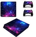 Elton Space Galaxy Theme 3M Skin Sticker Cover for PS4 Slim Console and Controllers