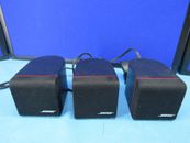 Lote de 3 Altavoces Bose Cube Redline Acoustimass Negro 2 Soportes y Paquete de Cables