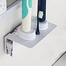 lopeztek Electric Toothbrush Holder for Bathroom Wall Mount Storage with Cord Organizer (White)