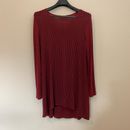 Gudrun Sjoden Large Tunic Top Blouse Long Sleeve Thin Knit Stripe Dotted Modal
