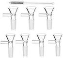 7PCS Glass Funnel, Small Glass Funnel with Handle, Kitchen Funnels for Filling Bottles,Portable Multipurpose Glass Funnel for Labs and Home Kitchen