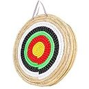 MoKo Archery Targets, 20 Inch Archery Target for Backyard, Traditional Hand Made Straw Round Bow Arrow Targets for Youth Adult Outdoor Shooting Practice, Multicolor