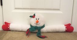 Peluche muñeco de nieve puerta de Navidad bloqueador de borrador tapón decoración navideña ponderado
