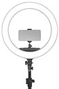 Prolite 18 inch Professional Big LED Ring Light with 9 ft Stand, Mobile Holder, Ball Head | Knob Control for Colour & Brightness | for YouTube; Streaming; Makeup; Vlogging; Camera Photo/Video Shoot …