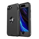 jaroco for iPhone SE Case 2022/2020/3rd/2rd,iPhone 8/7 case [Shockproof] [Dropproof] [Military Grade Drop Tested] with Non-Slip Removable Heavy Duty Full Body Phone Case 4.7 Inch-Black