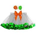 HIBA CREATIONS repubic Day Tricolor Tutu Skirt for Baby Girl 4-5 Years Orange