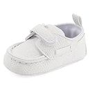 MASOCIO Baby Schuhe Junge Mokassins Babyschuhe Lauflernschuhe Kleinkind Jungen Elegante Shoes Größe 19 6-12 Monate Weiß
