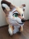 Fursuit Long Fur Husky Fox Mascot Head Party Halloween Fur Cosplay (Head) X108