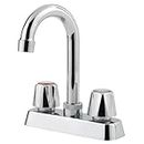 Pfister Pfirst Series Polished Chrome Kitchen Faucet with 2 Knobs, High-Arc Kitchen Sink/Bar Sink Faucet, Transitional Home Décor, 2-Handle Kitchen Faucets