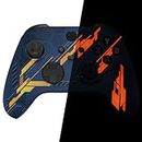 eXtremeRate Glow in Dark Orange Mecha Front Housing Shell for Xbox Series X/S Controller, Custom Soft Touch Cover Faceplate for Xbox Series X/S, Xbox Core Controller - Controller NOT Included