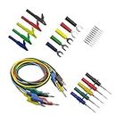 C2K 4mm Banana to Banana Test Lead Kit for Multimeter with Alligator Clip and U Shaped Test Probes