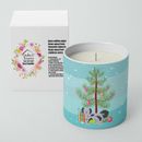 Caroline's Treasures Shih Poo Christmas Tree 10 Oz Decorative Soy Candle Soy in Blue/Green | 3.75 H x 3.25 W x 3.25 D in | Wayfair CK3872CDL