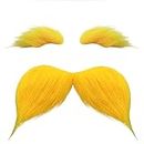 Self Adhesive Fake Mustache Set Fake Beard Material Novelty Mustaches for Costume and Halloween