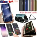 For Samsung Galaxy Note 8 9 10 10+ S9 S8 Plus Case Smart Mirror View Flip Cover