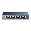 TP-Link TL-SG108 Switch Ethernet 8 ports Gigabit Hub RJ45 metallique 10/100/1000 Mbps, IGMP Snooping, switch RJ45 idéal pour étendre le réseau câblé pour les bureaux à domicile