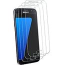 TECHGEAR [3 Pack] Screen Protectors to fit Samsung Galaxy S7 [ghostSHIELD Edition] Genuine Reinforced Flexible TPU Screen Protector Guard Covers with Full Screen Coverage inc Curved Screen