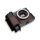 GARIZ XS-CHA6000BR Genuine Leather Camera Case for Sony α6000 Brown