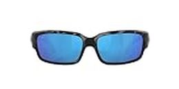 Costa Del Mar Men's Caballito Rectangular Sunglasses, Tiger Shark/Blue Mirrored Polarized-580g, 59 mm
