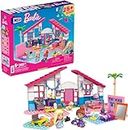 Barbie ​​MEGA Barbie Malibu House Building Set with 303 bricks and special pieces, accessories and 2 micro-dolls, toy gift set for ages 5 and up ​