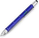 UCRAVO 4 Pieces Gift Pen for Men 6 in 1 Multitool Tech Tool Pen Screwdriver Pen with Ruler, Levelgauge, Ballpoint Pen and Pen Refills, Unique Gifts for Men