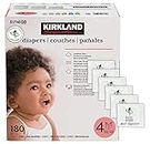Kirkland Signature Diapers Size 4 (22 lbs - 37 lbs) 180 Count W/ Exclusive Health and Outdoors Wipes