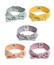 Mi Arcus Solid Cotton Headbands For Baby Girls 0-6 Months Pack Of 5