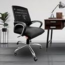 PopularMart Mesh Meduim Back Revolving Chair for Office/Gaming/Computer/Home/Desk/Study | Executive Chair Height Adjustable (Black, 898, DIY)